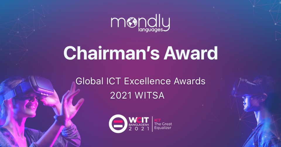 Mondly Wins Chairman’s Award at 2021 WITSA Global ICT Excellence Awards